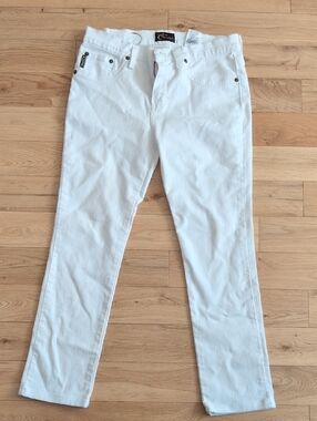 White Straight-Leg Jeans